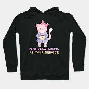 Purr-sonal Barista Coffee Cat Hoodie